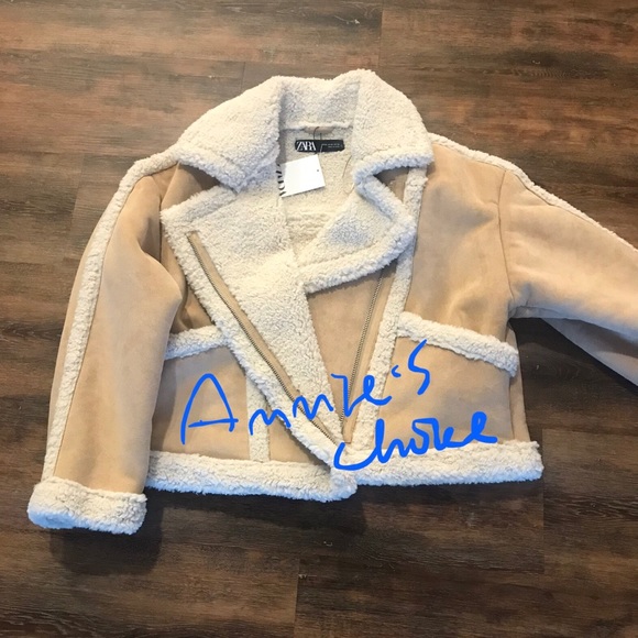 ZARA Women's Faux Shearling Double Faced Jacket(Light-camel, US XL/EUR XL) - Picture 12 of 14